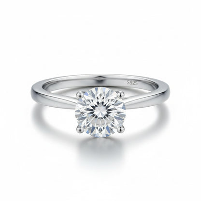 Classic Moissanite Solitaire Ring