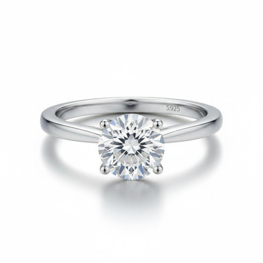 Classic Moissanite Solitaire Ring
