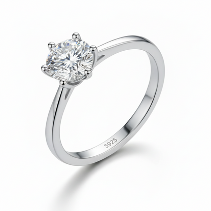 Classic Moissanite Solitaire Ring