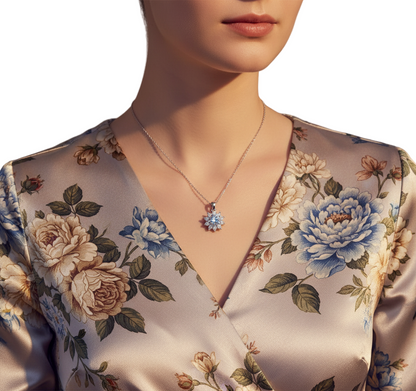 Moissanite Snowflake Pendant Necklace