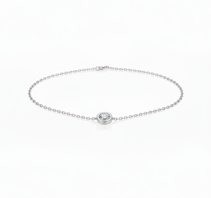 Mini Moissanite Solitaire Necklace