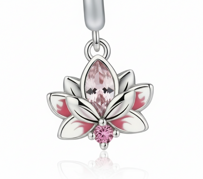 Silver Lotus Blossom Earrings