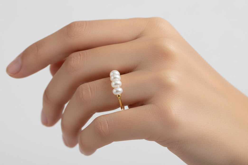 Gold Freshwater Pearl Ring