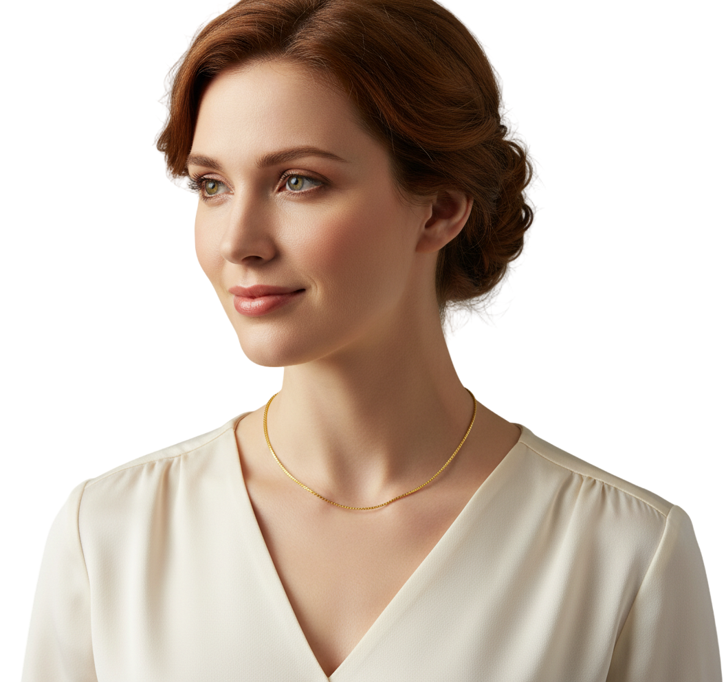 Gold Flat Snake Chain Necklace