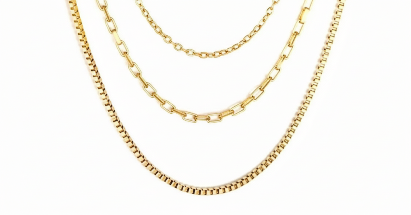 Gold Triple-Layer Necklace