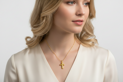 Gold Cross Pendant Necklace