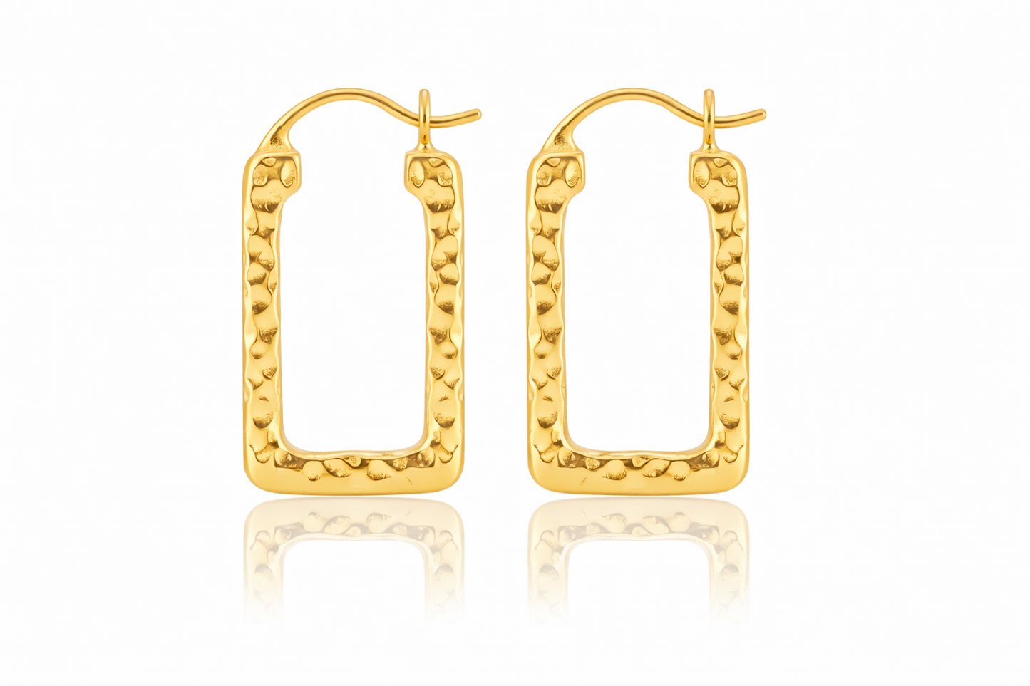 Gold Square Hoop Earrings