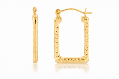 Gold Square Hoop Earrings
