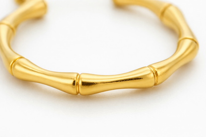Gold Textured Hoop Earrings