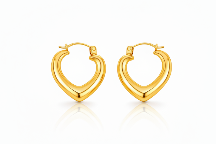 Irregular Gold Hoop Earrings
