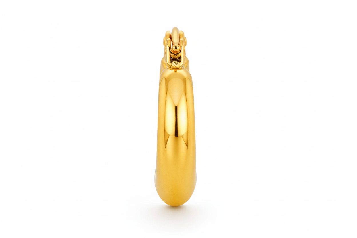 Irregular Gold Hoop Earrings