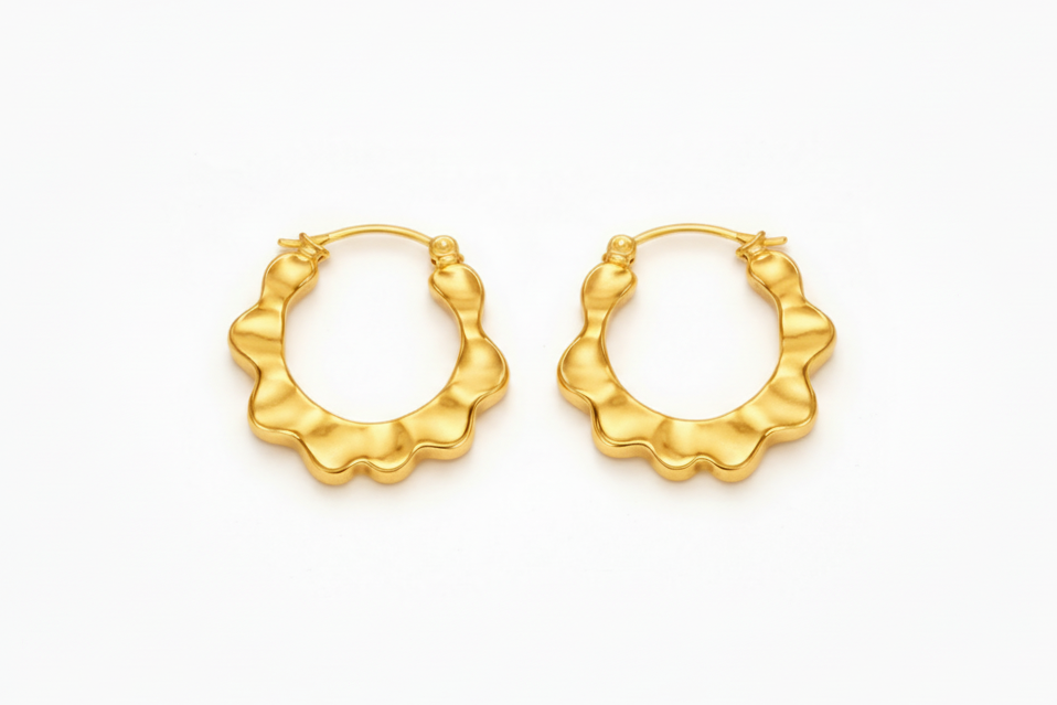 Geometric Gold Hoop Earrings