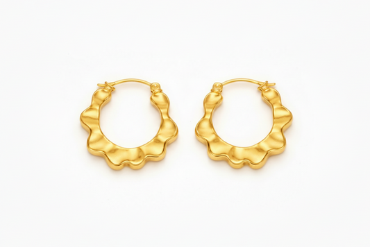 Geometric Gold Hoop Earrings