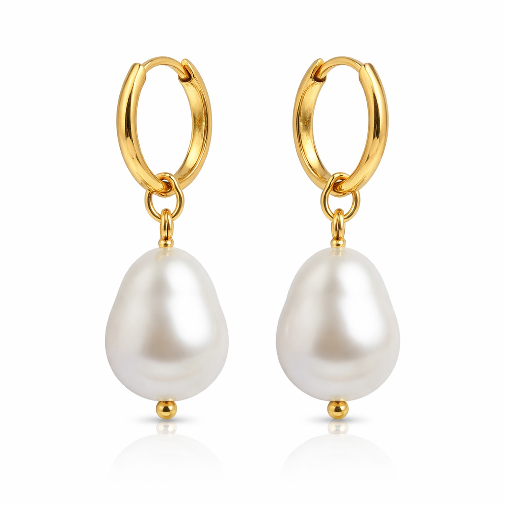 Freshwater Pearl Huggie Earrings
