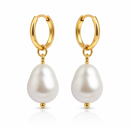 Freshwater Pearl Huggie Earrings