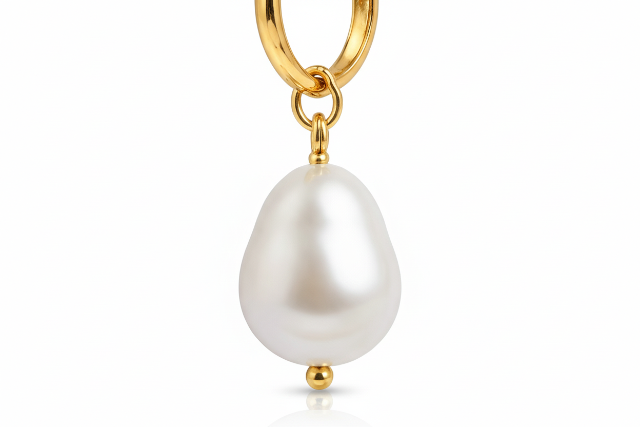 Freshwater Pearl Huggie Earrings