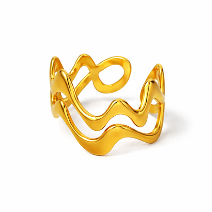 Gold Wave Ring