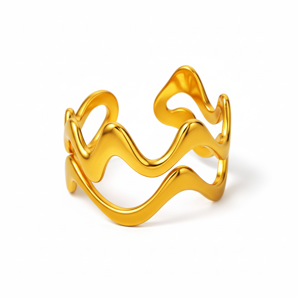 Gold Wave Ring