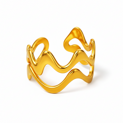 Gold Wave Ring