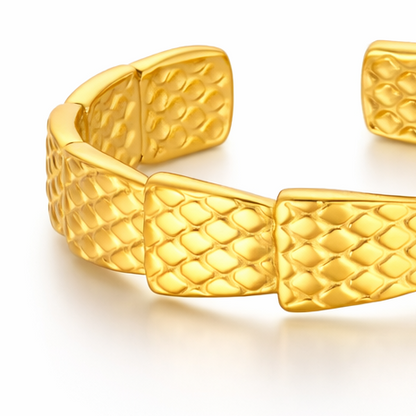 Gold Textured Band Ring