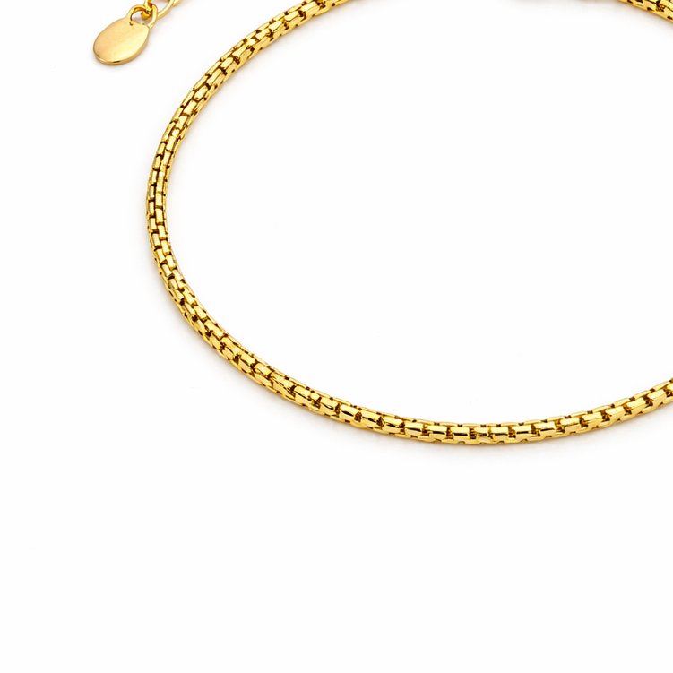 Gold Box Chain Bracelet