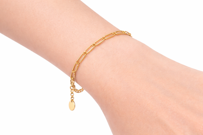 Gold Paperclip Chain Bracelet