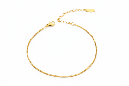 Gold Box Chain Bracelet
