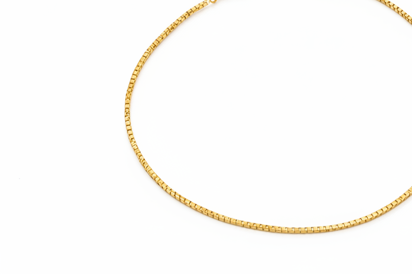 Gold Box Chain Bracelet