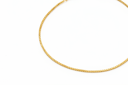 Gold Box Chain Bracelet