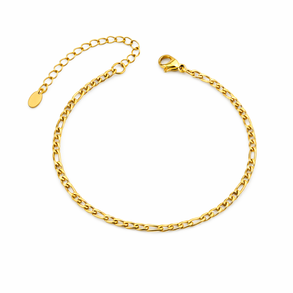 Gold Figaro Chain Bracelet