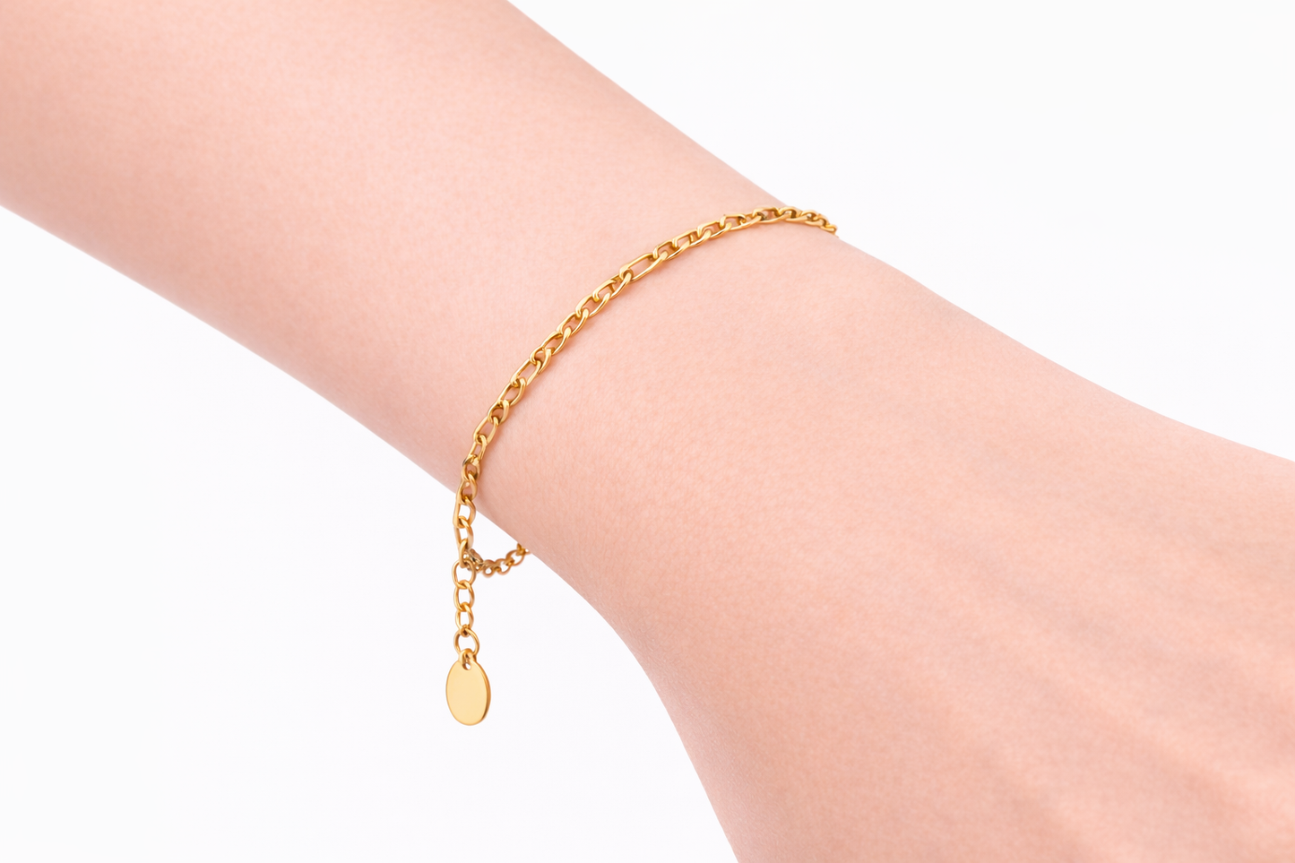 Gold Figaro Chain Bracelet