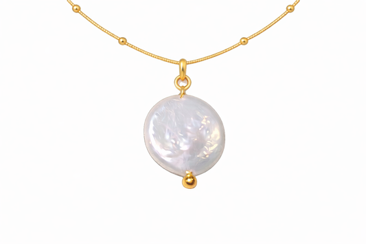 Gold Freshwater Pearl Necklace