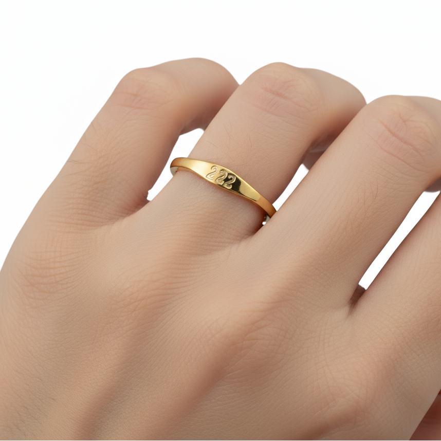 Gold Ring Angel Number 222