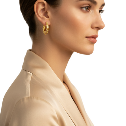 Dripping Gold Hoop Earrings