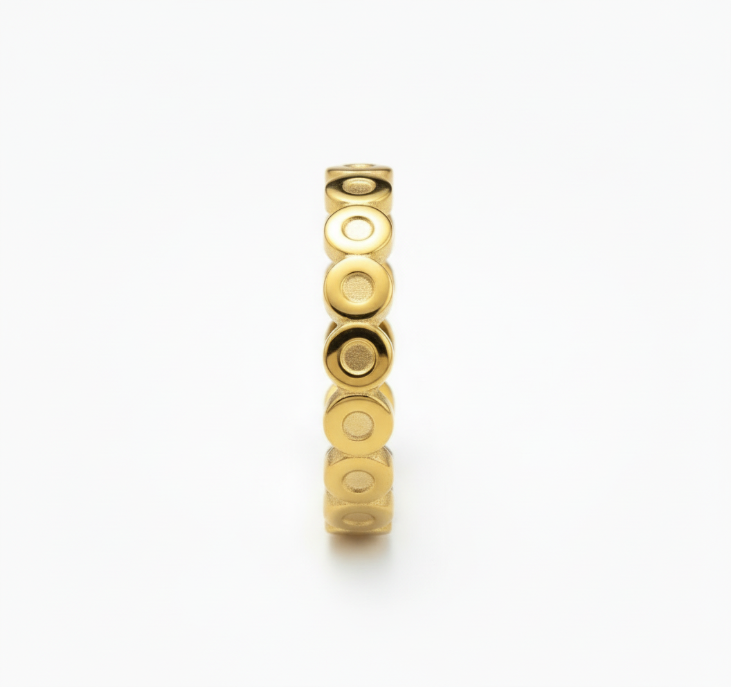 Geometric Retro Gold Ring