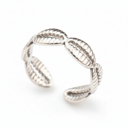 Silver Shell Texture Ring