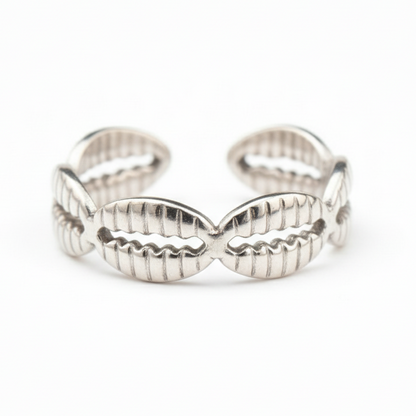 Silver Shell Texture Ring