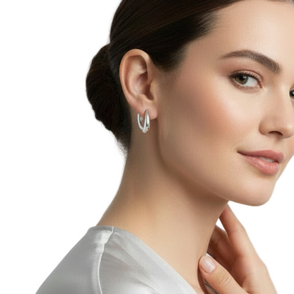 U-Shaped Hoop Earrings