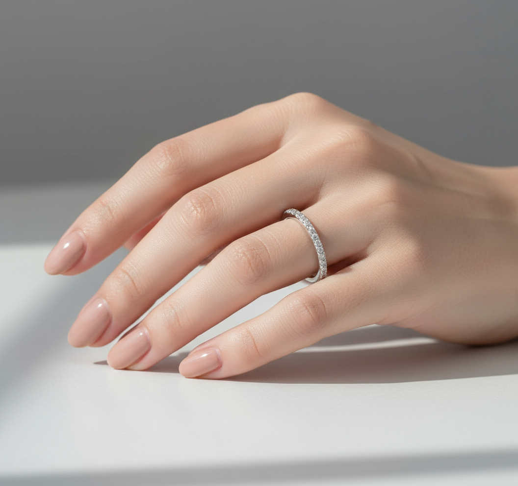 Moissanite Eternity Band
