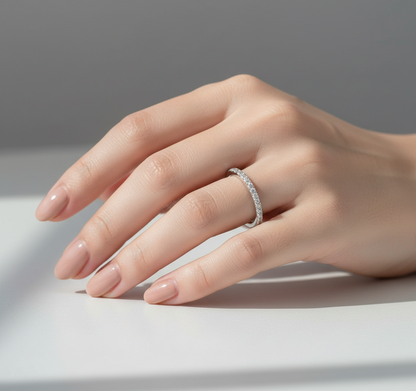 Moissanite Eternity Band